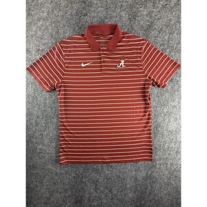 Nike Alabama Crimson Tide On Field Polo Shirt Mens Medium Dri Fit Red NCAA